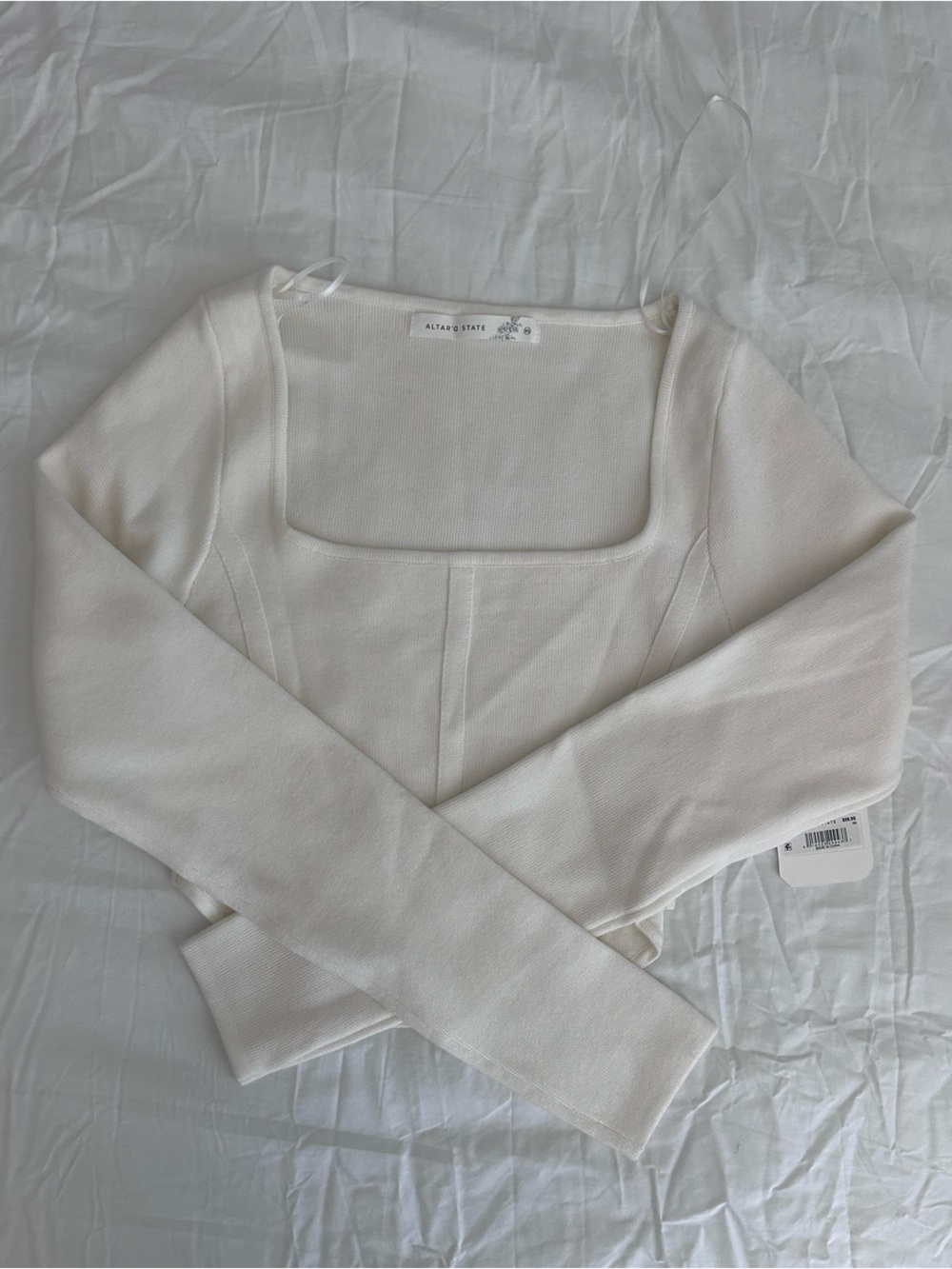Altar'd State White Cropped Sweater